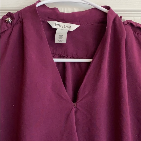 White House Black Market Mauve/Purple Blouse - Picture 3 of 8